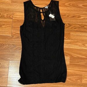 Elegant Black Lace Sleeveless Top